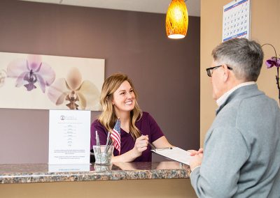 Front Desk as you walk in to St. Paul Chiropractic & Natural Medicine Center